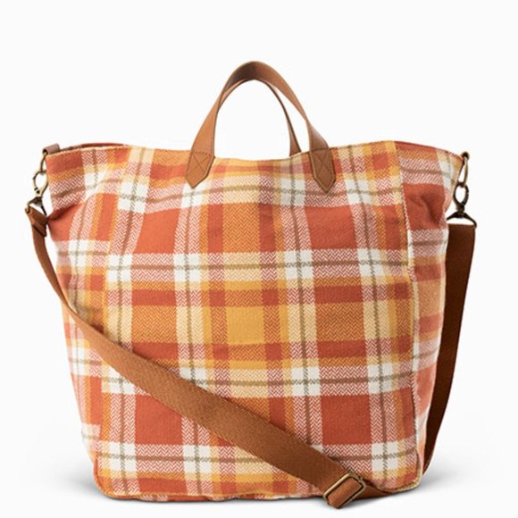 thirtyone Bags Thirtyone Window Shopper Fall Woven Plaid Orange